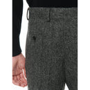 Pantalon Ajusté En Tweed De Laine Vierge - Gris