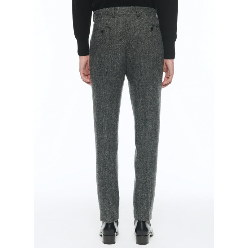 Pantalón slim fit de tweed de lana virgen - Gris