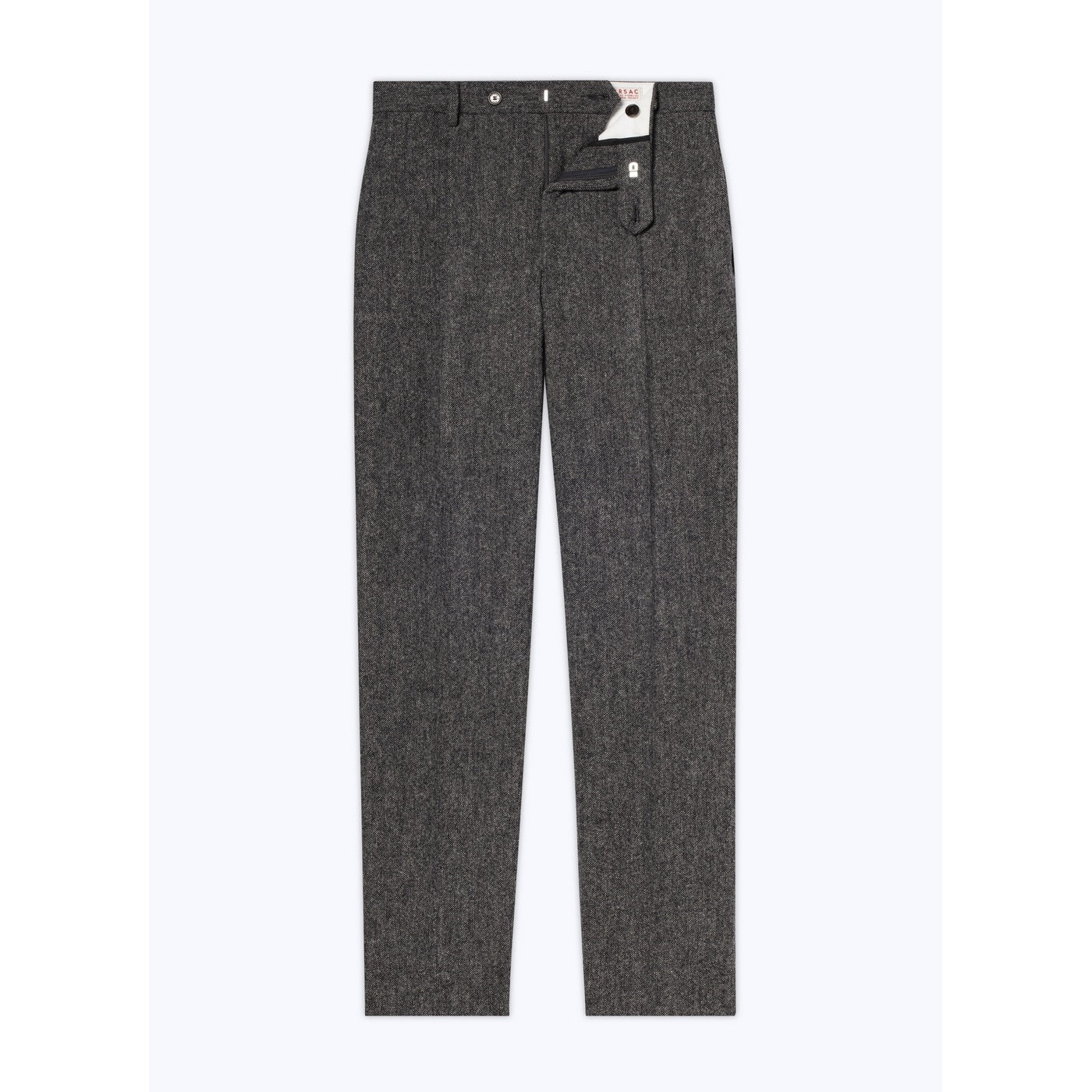 Pantalón slim fit de tweed de lana virgen - Gris