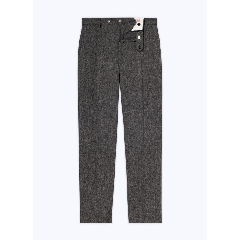 Pantalón slim fit de tweed de lana virgen - Gris
