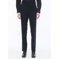 Pantalón slim fit de tweed de lana virgen - Azul