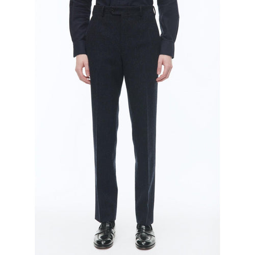 Pantalón slim fit de tweed de lana virgen - Azul