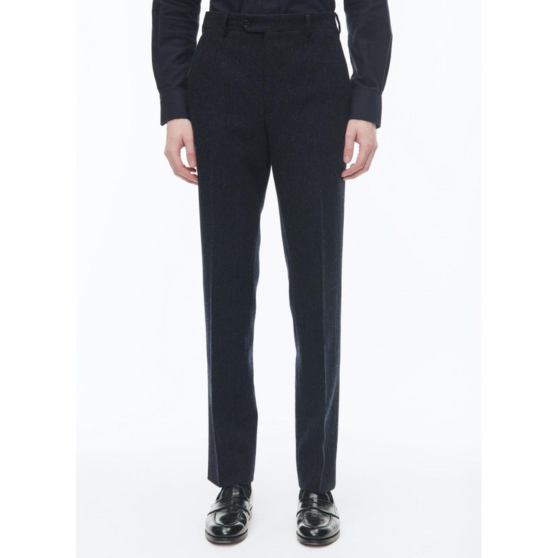Pantalón slim fit de tweed de lana virgen - Azul
