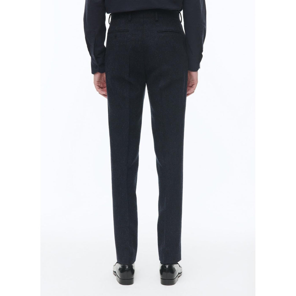 Pantalón slim fit de tweed de lana virgen - Azul