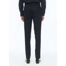 Pantalón slim fit de tweed de lana virgen - Azul