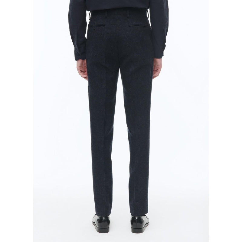 Pantalón slim fit de tweed de lana virgen - Azul