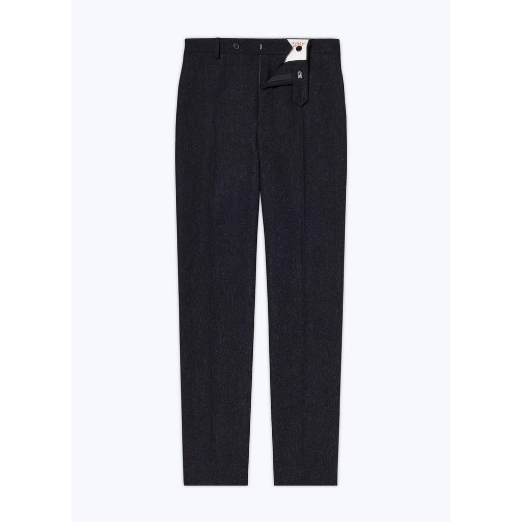 Pantalón slim fit de tweed de lana virgen - Azul