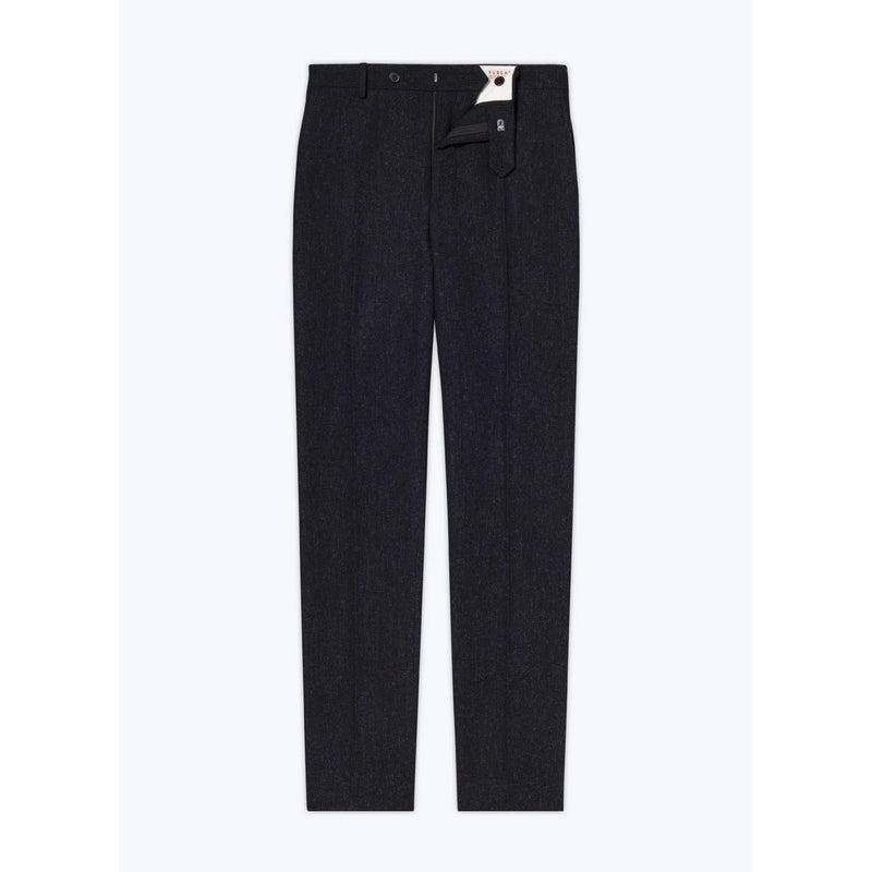 Pantalón slim fit de tweed de lana virgen - Azul