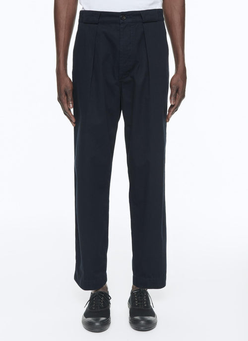 Fursac - Pantalon En Gabardine De Coton - Marine - Homme