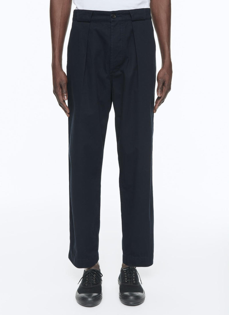 Fursac - Pantalon En Gabardine De Coton - Marine - Homme