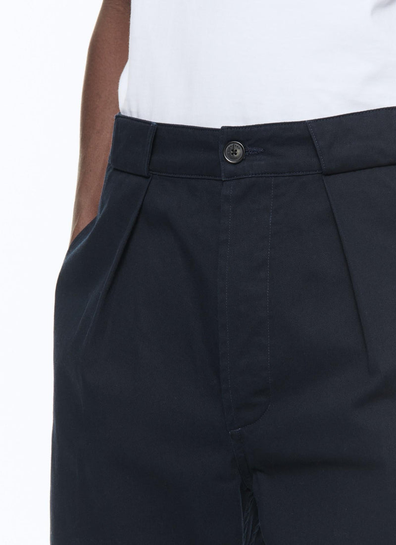 Fursac - Pantalon En Gabardine De Coton - Marine - Homme