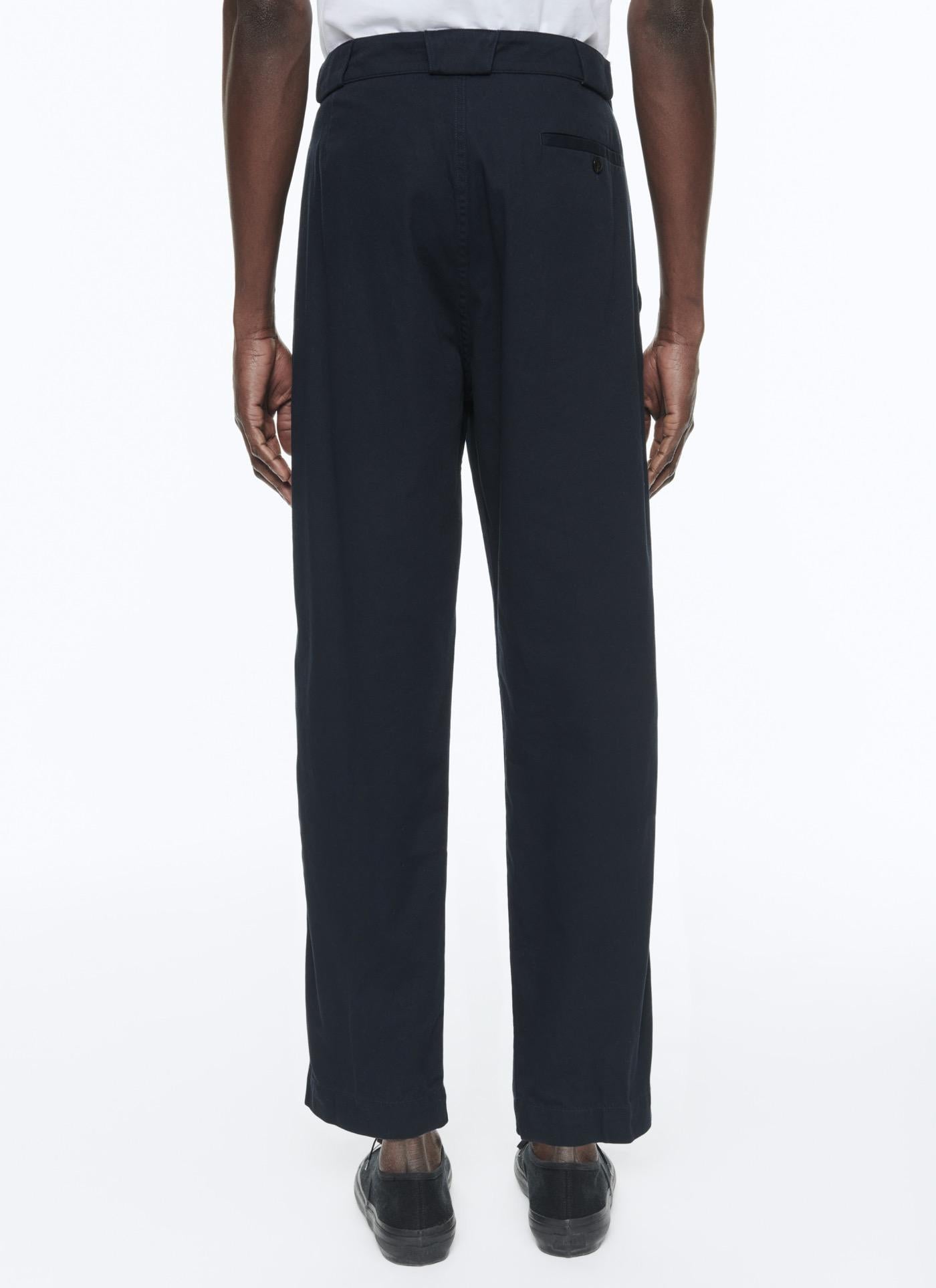 Fursac - Pantalón de gabardina de algodón - Azul marino - Hombre