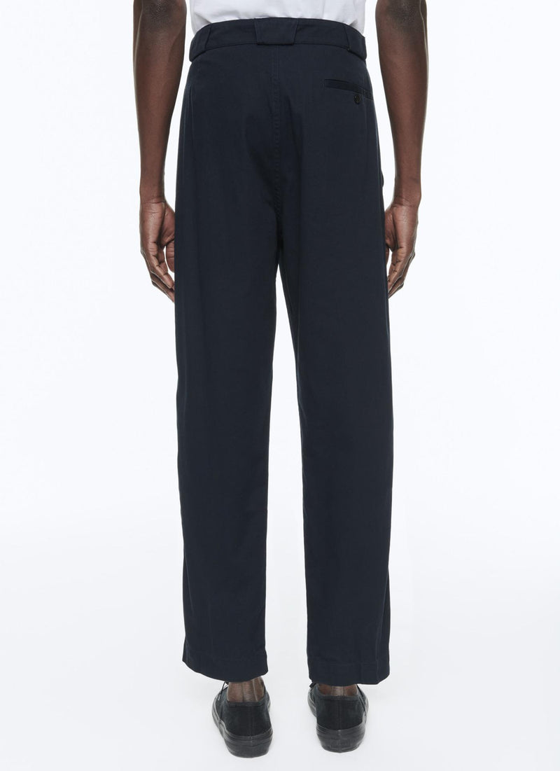 Fursac - Pantalon Bleu Marine En Gabardine De Coton