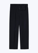 Fursac - Navy Blue Cotton Gabardine Trousers