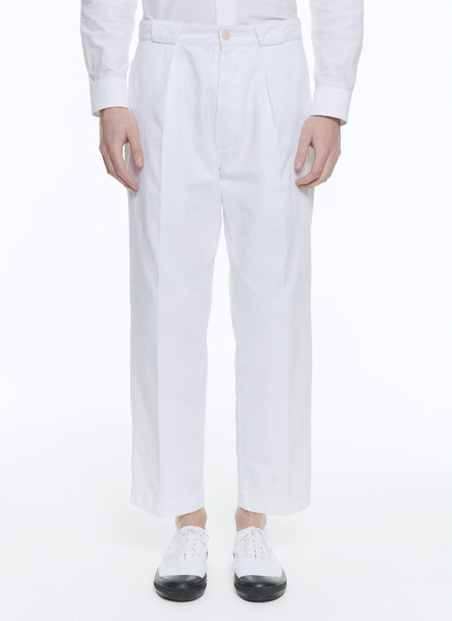 Fursac - Trousers Blanc In Cotton Gabardine