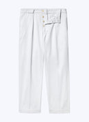 Fursac - Trousers Blanc In Cotton Gabardine