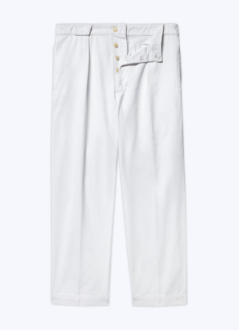 Fursac - Trousers Blanc In Cotton Gabardine