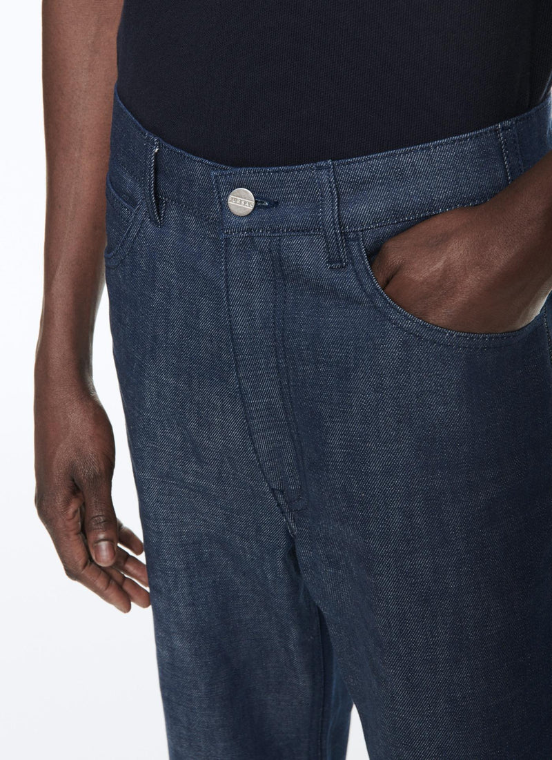 Fursac - Pantalón Acampanado De Lona De Algodón Denim - Indigo - Hombre