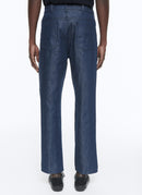 Fursac - Pantalón Acampanado De Lona De Algodón Denim - Indigo - Hombre