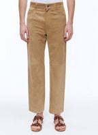 Fursac - Pantalon En Cuir Suède - Beige - Homme