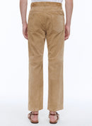 Pantalon En Cuir Suède - Beige - Homme