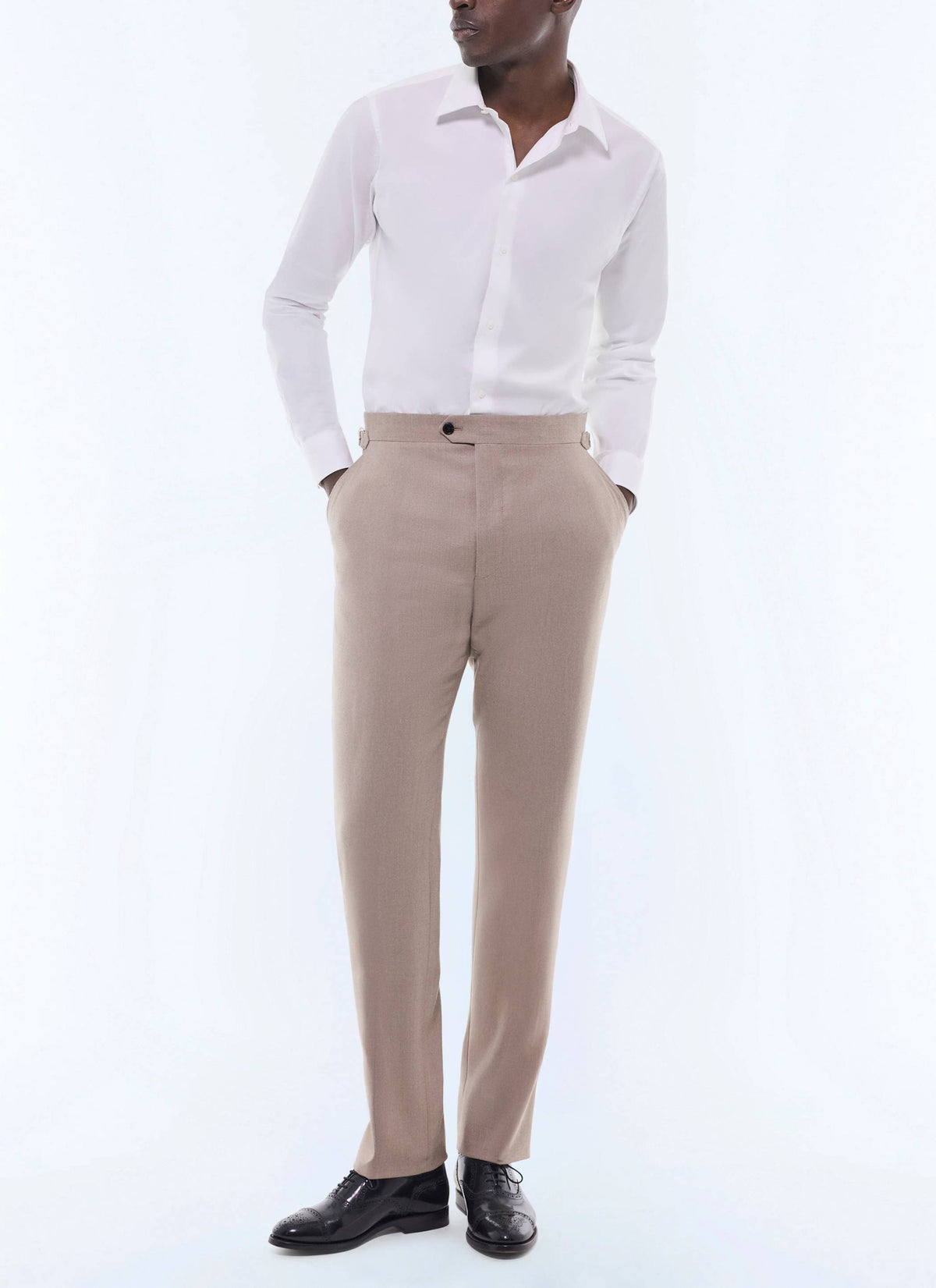Pantalon En Flanelle - Beige