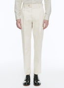 Fursac - Pantalon En Gabardine De Coton - Naturel