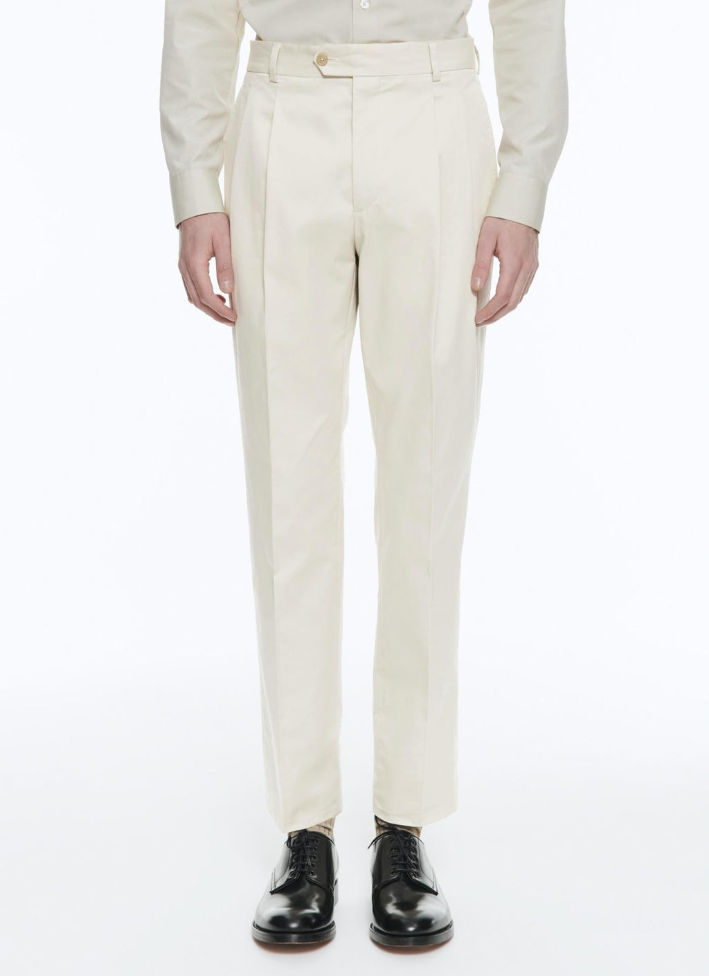 Fursac - Beige Cotton Gabardine Trousers - Beige