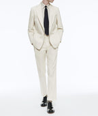 Fursac - Beige Cotton Gabardine Trousers - Beige