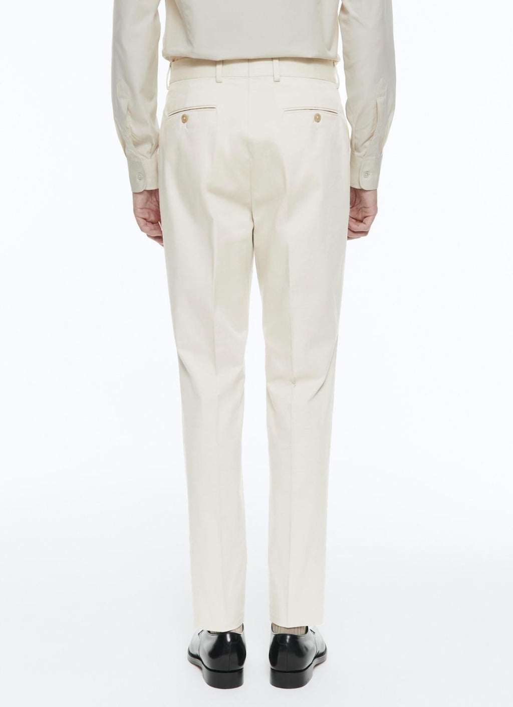 Fursac - Beige Cotton Gabardine Trousers - Beige
