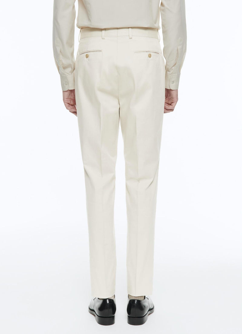 Fursac - Pantalon En Gabardine De Coton - Naturel