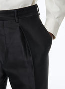 Fursac - Black Cotton And Silk Trousers