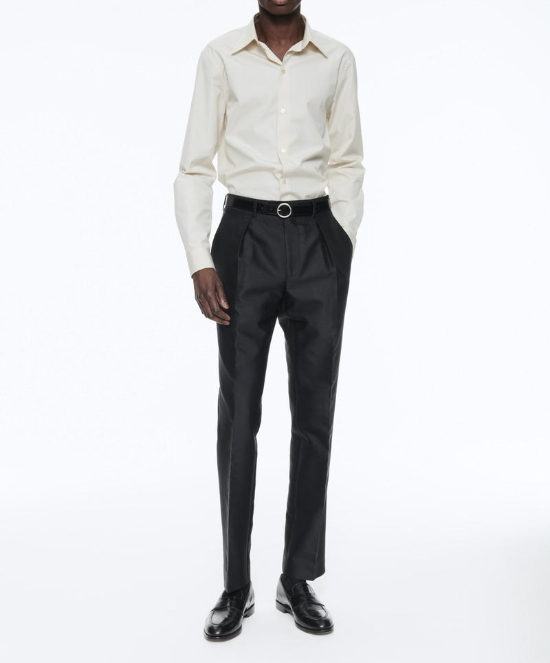 Fursac - Black Cotton And Silk Trousers