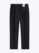 Fursac - Black Cotton And Silk Trousers