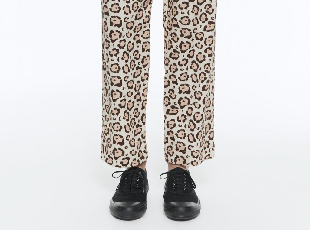 Fursac - Chino En Gabardina De Algodón Leopardo - Vigogna - Hombre