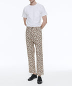 Fursac - Chino En Gabardina De Algodón Leopardo - Vigogna - Hombre
