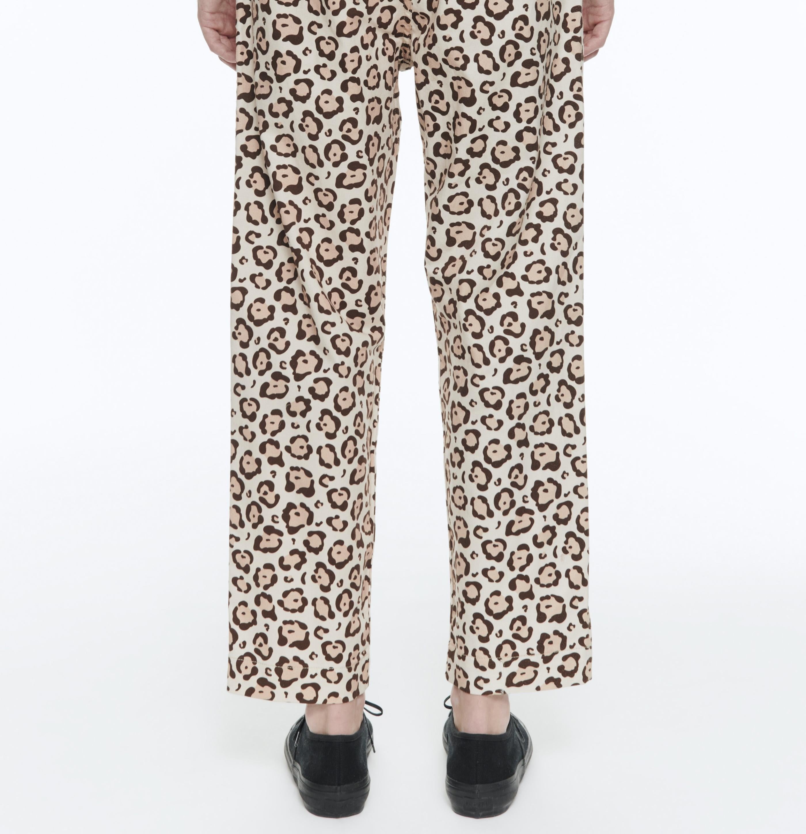 Fursac - Chino En Gabardina De Algodón Leopardo - Vigogna - Hombre