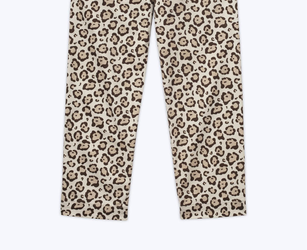 Fursac - Chino En Gabardina De Algodón Leopardo - Vigogna - Hombre