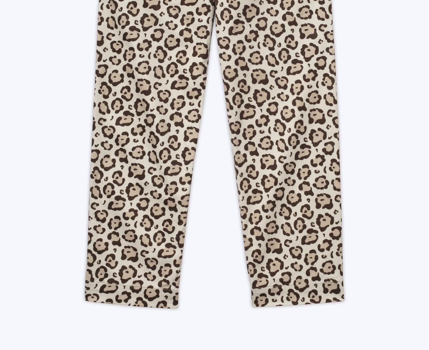 Fursac - Chino En Gabardina De Algodón Leopardo - Vigogna - Hombre