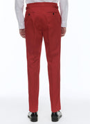 Fursac - Red Cotton Gabardine Trousers