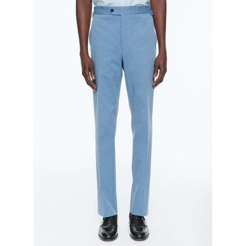 Fursac - Pantalon En Gabardine De Coton Biologique - Bleu Indien
