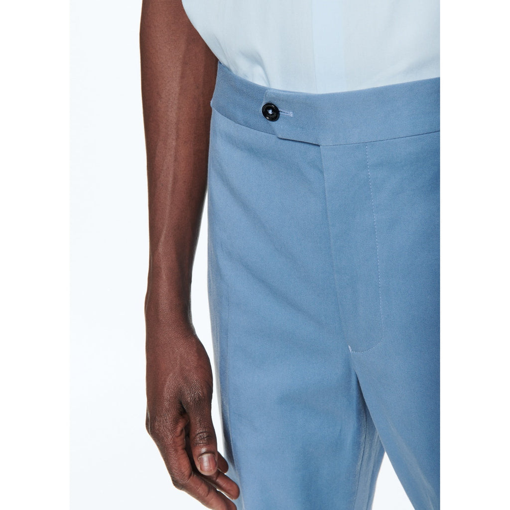 Pantalón de gabardina de algodón orgánico - Azul Indio