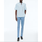Pantalón de gabardina de algodón orgánico - Azul Indio