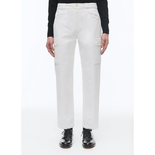 Fursac - Pantalon Cargo Multipoches En Coton - Blanc