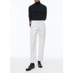 Pantalones cargo de algodón con múltiples bolsillos - Blanco
