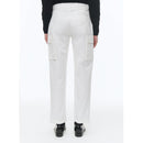 Pantalones cargo de algodón con múltiples bolsillos - Blanco