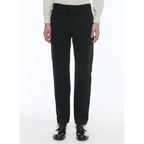 Pantalones cargo de algodón con múltiples bolsillos - Negro