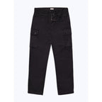 Pantalones cargo de algodón con múltiples bolsillos - Negro