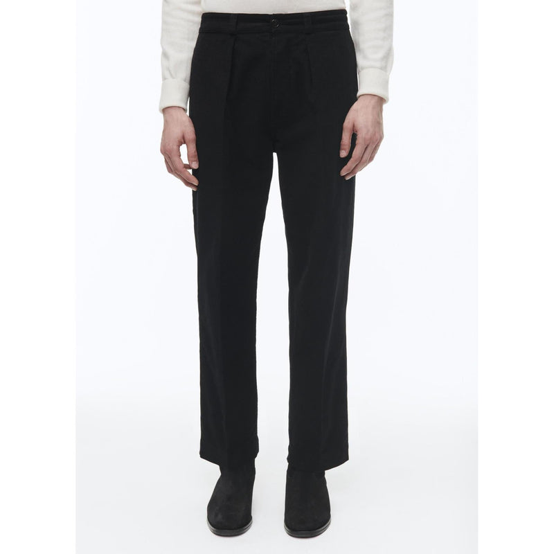Pantalon Chino Droit En Coton Biologique - Noir