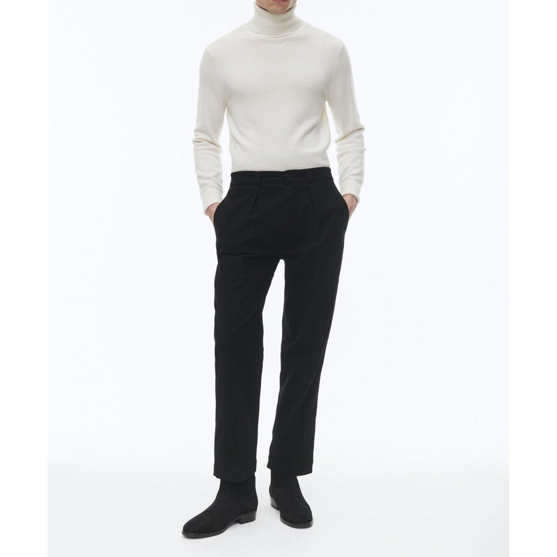 Pantalon Chino Droit En Coton Biologique - Noir